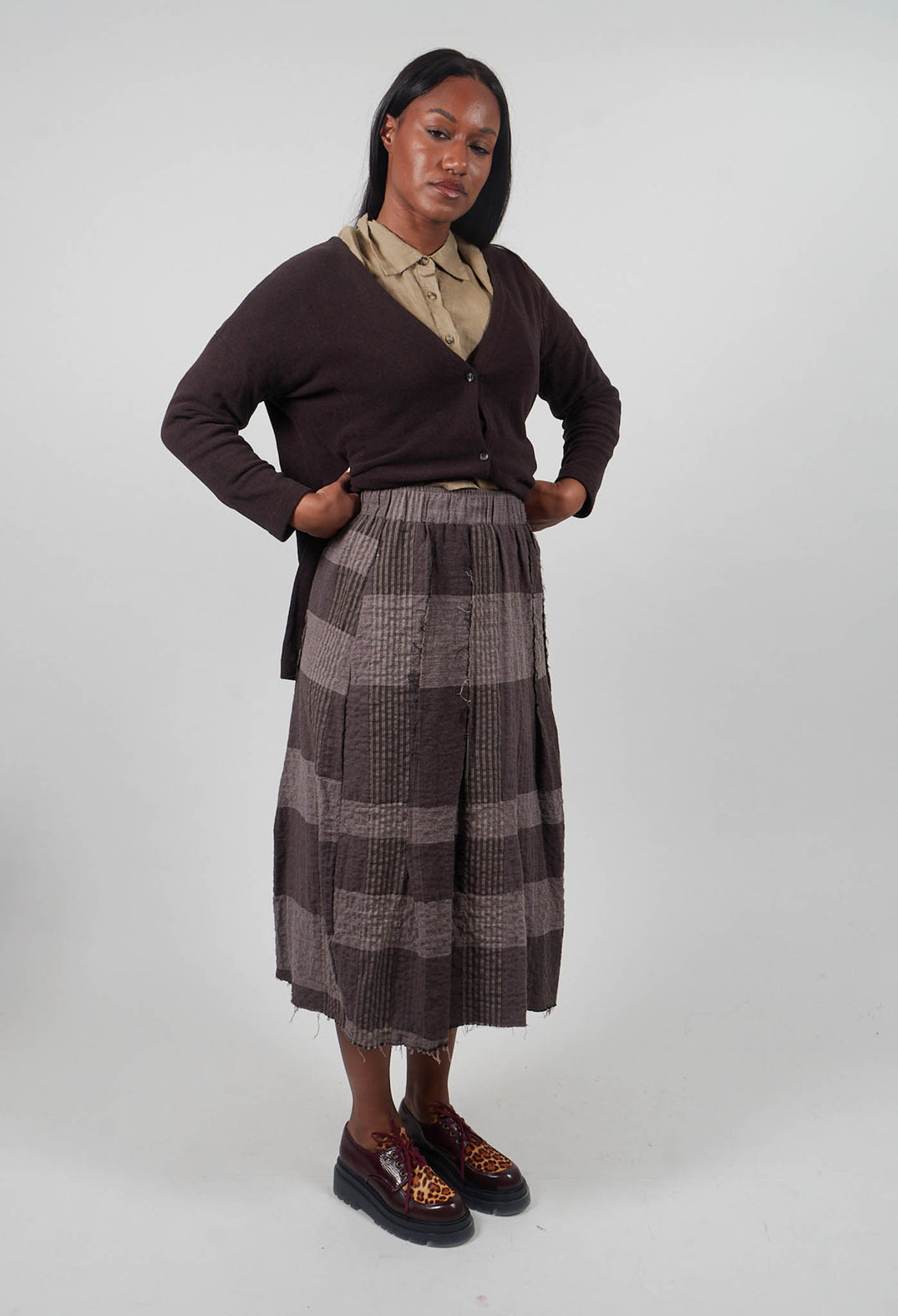 Nuna S Tsant Check Skirt in Rinde