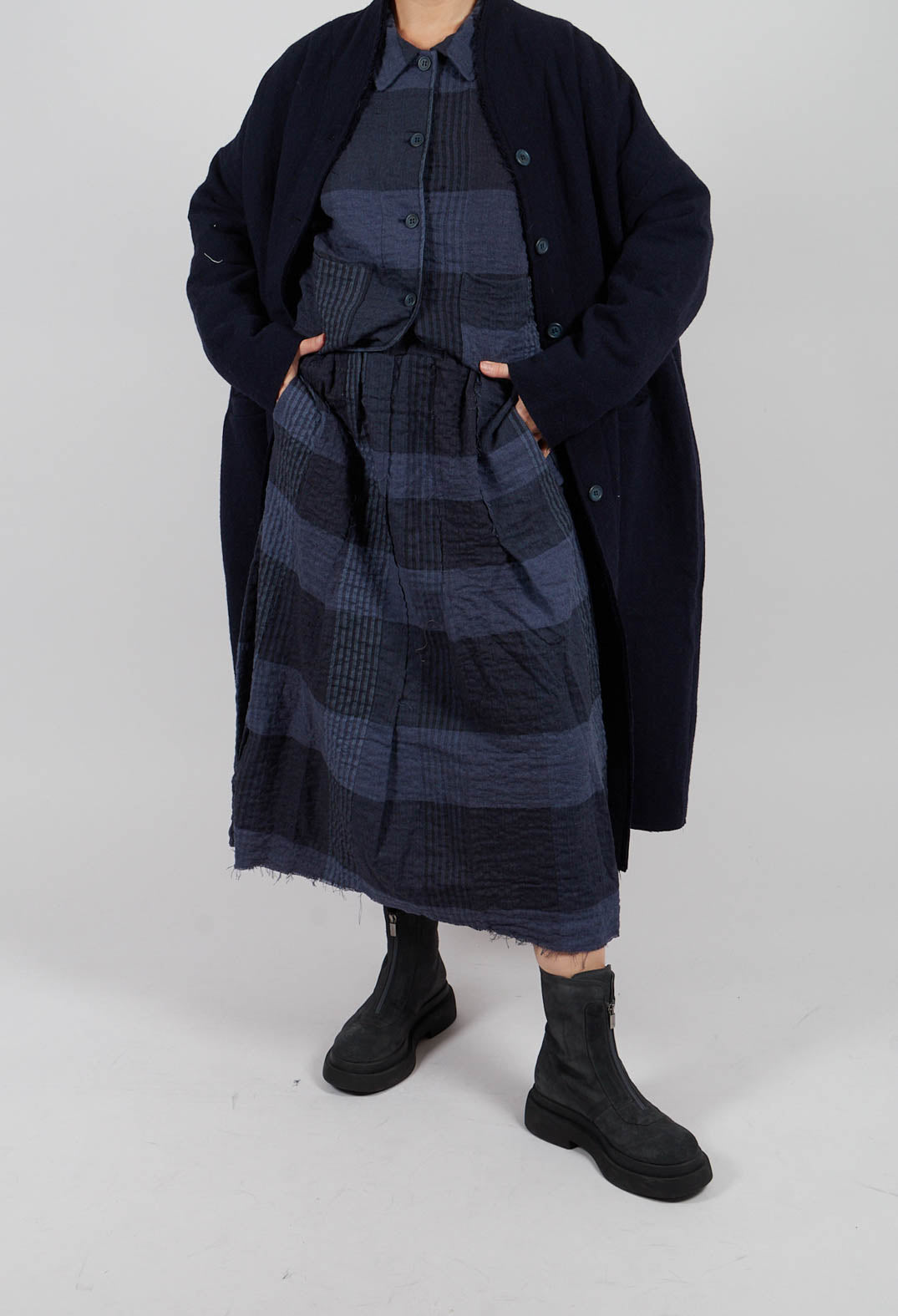 Nuna S Tsant Check Skirt in Notte