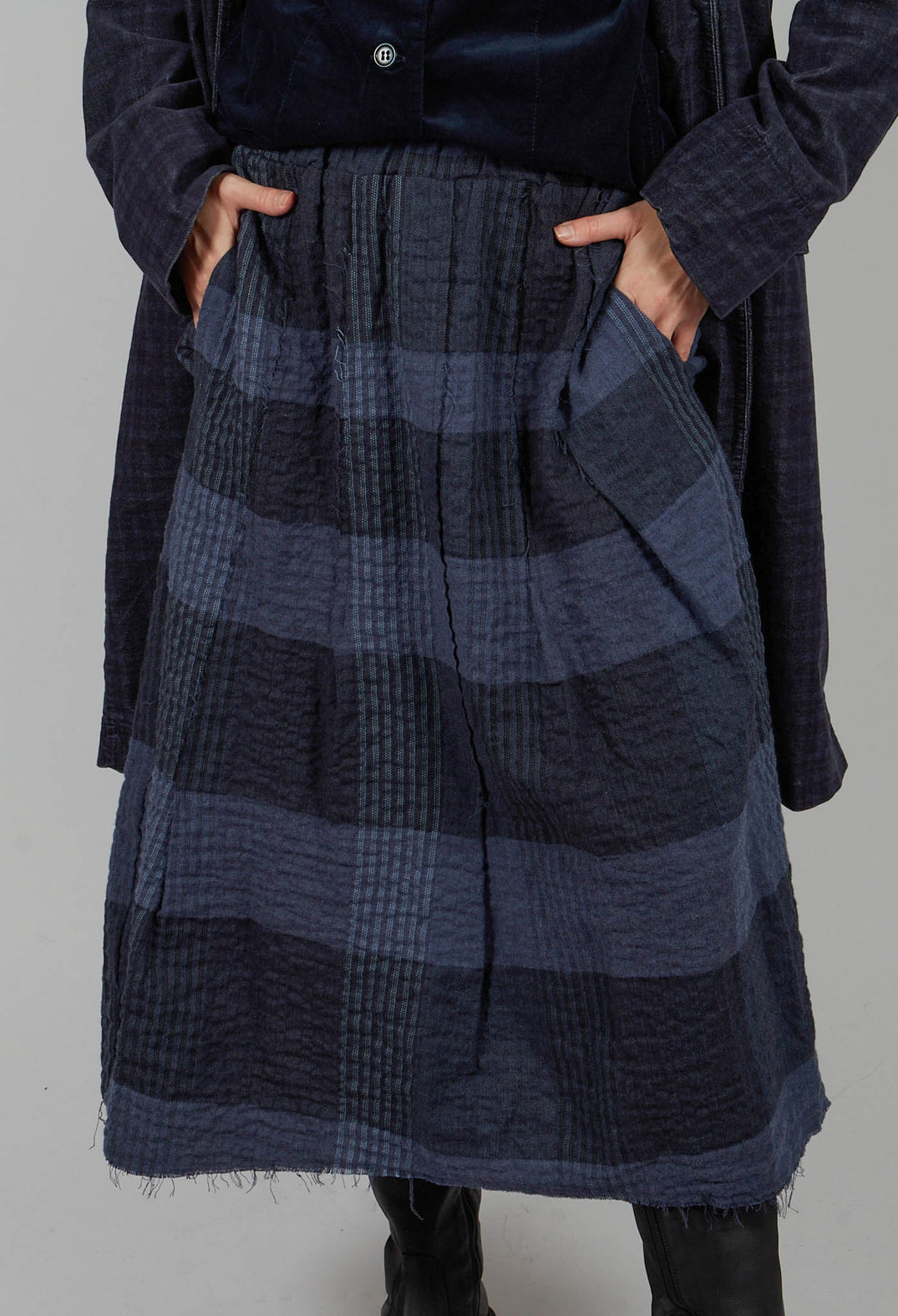 Nuna S Tsant Check Skirt in Notte