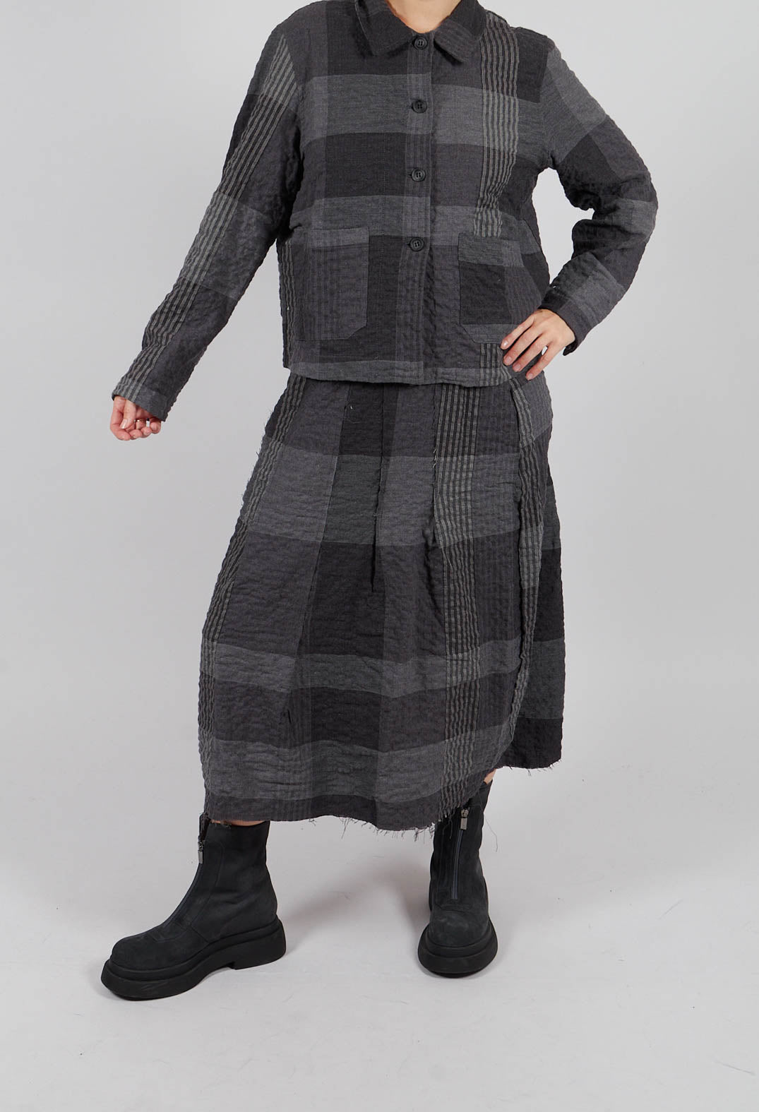 Nuna S Tsant Check Skirt in Antracite