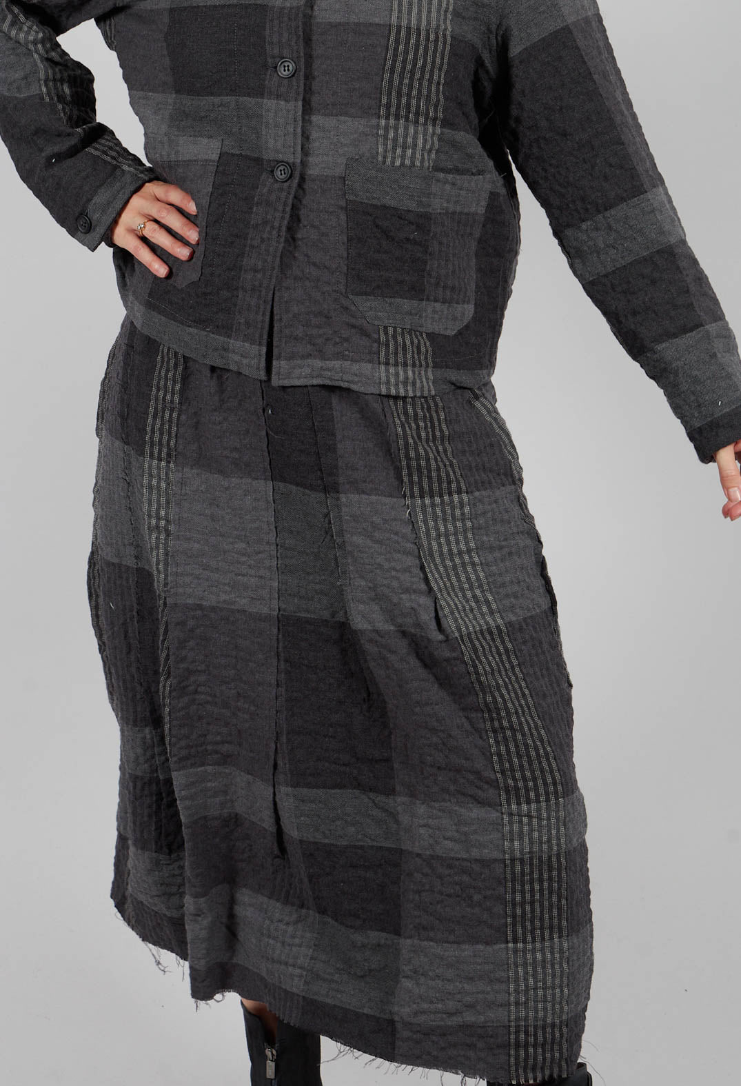 Nuna S Tsant Check Skirt in Antracite