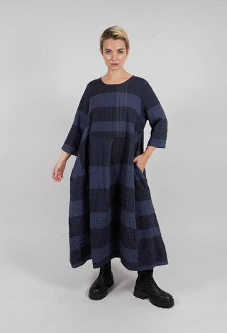 Reishi S Tsant Check Dress in Notte