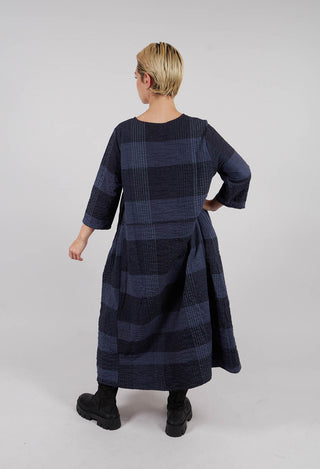Reishi S Tsant Check Dress in Notte