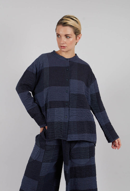 Seline S Tsant Check Shirt in Notte