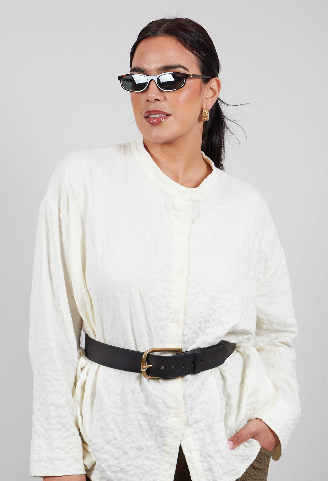 Seline SU Plain Shirt in Luna