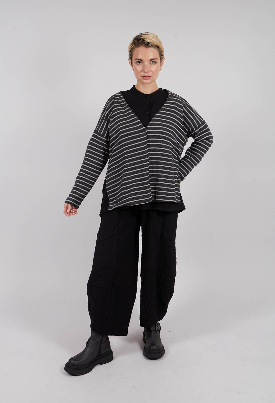 Cosmico Cardigan in Riga Antracite