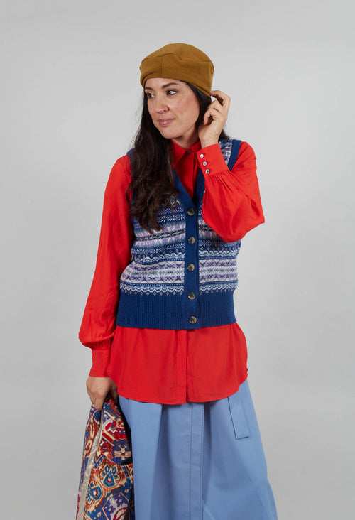 Kinross Waistcoat in Sapphire