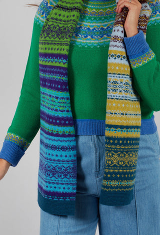 Alloa Fairisle Scarf in Sirius