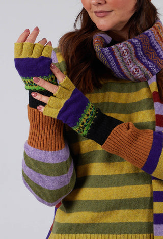 Alloa Fingerless Gloves in Sirius