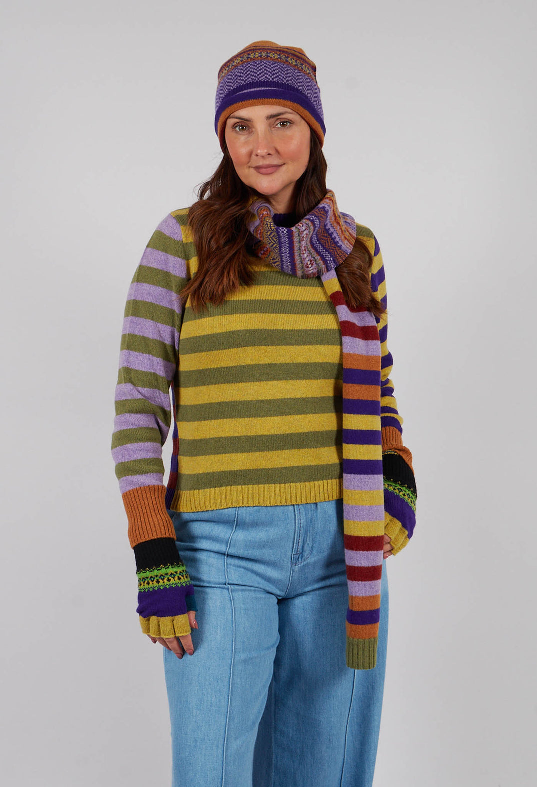 Stobo Beanie Hat in Mulberry