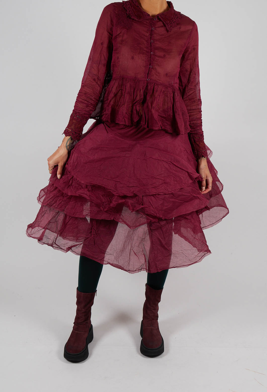 Tine Skirt in Dark Plum