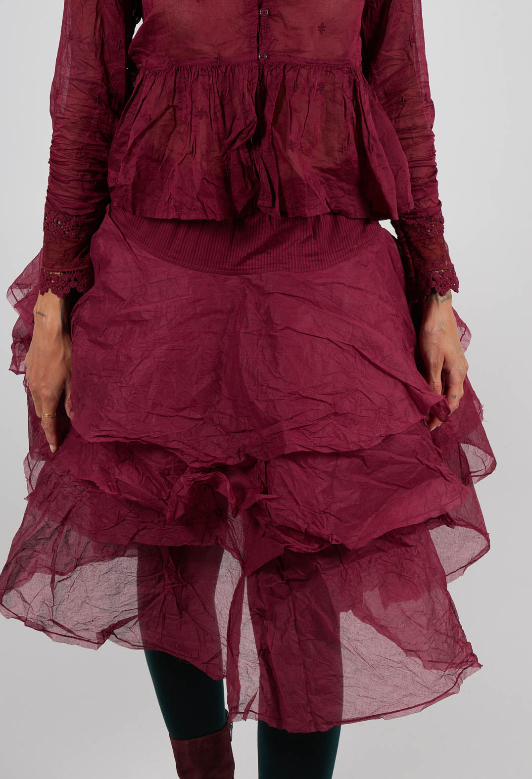 Tine Skirt in Dark Plum