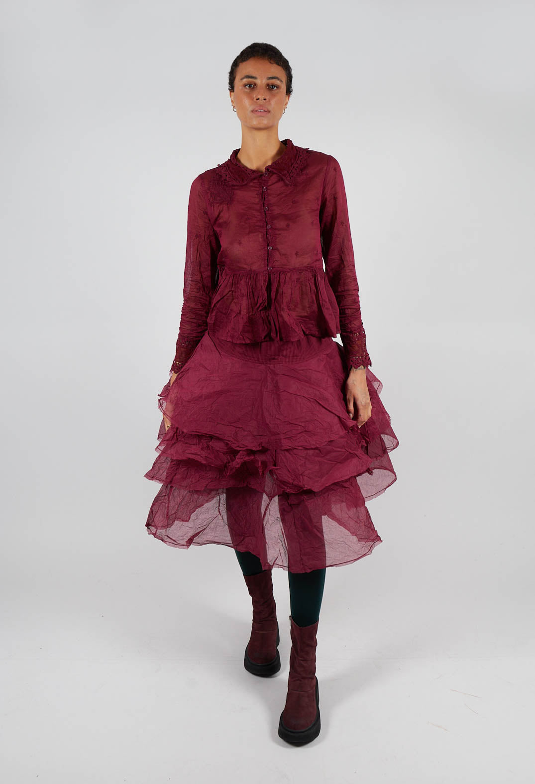 Tine Skirt in Dark Plum