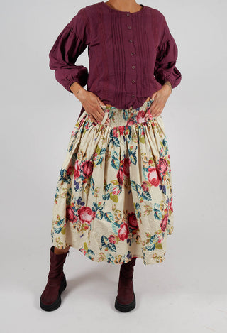 Lien Skirt in Flower Cotton