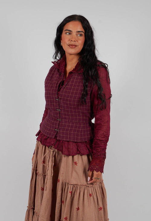 Rigmor Vest in Dark Plum