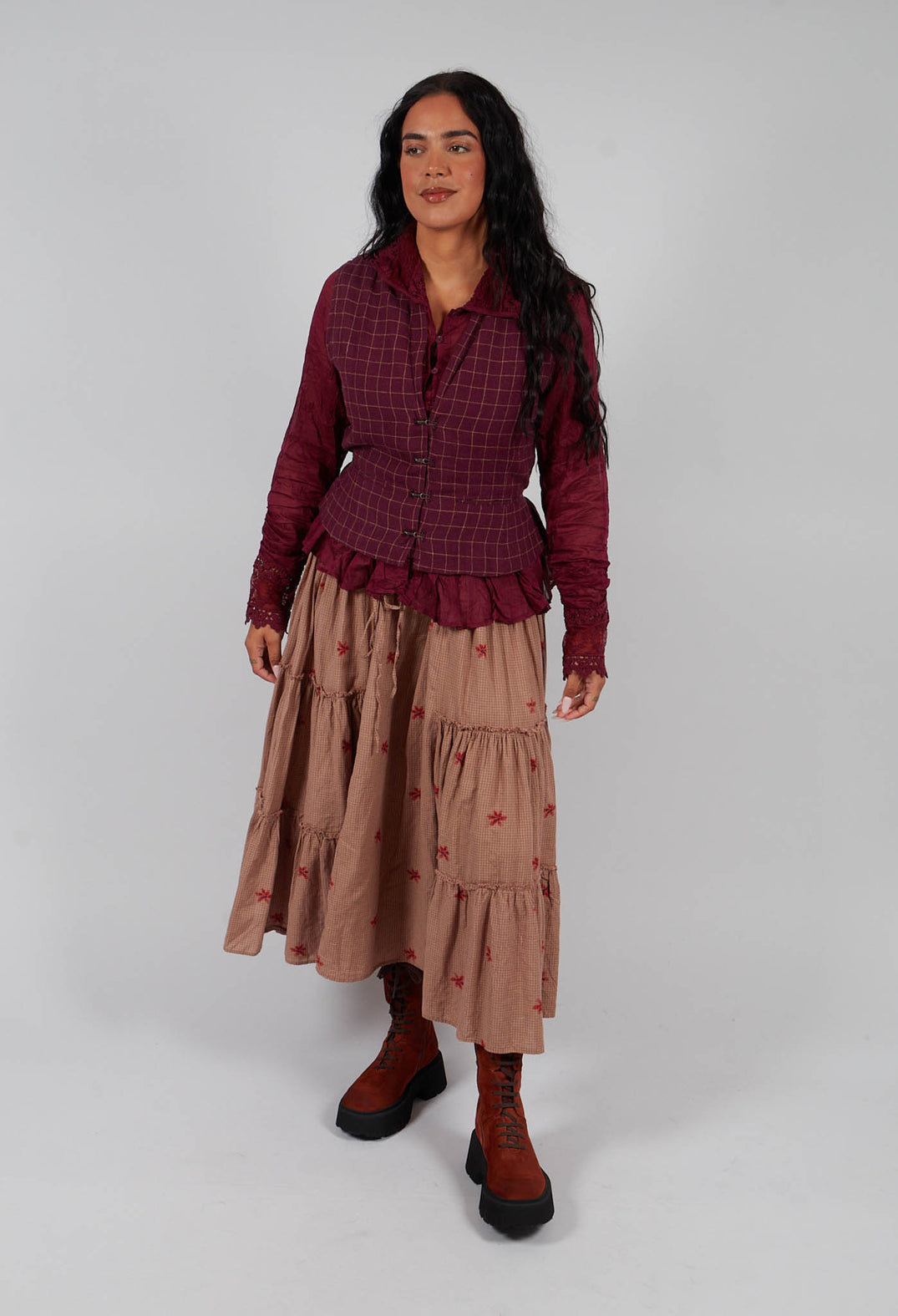 Parisa Blouse in Dark Plum