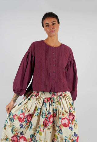 Odette Blouse in Dark Plum