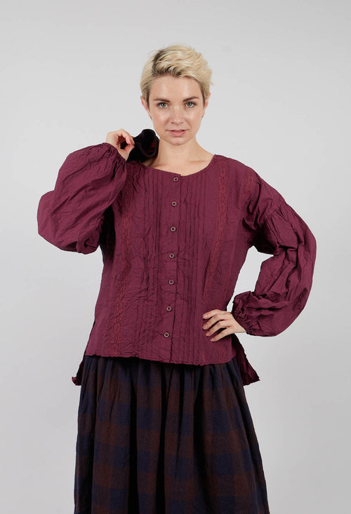 Odette Blouse in Dark Plum