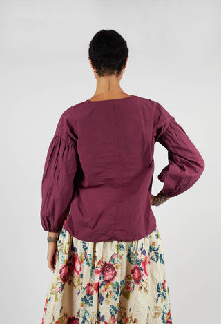 Odette Blouse in Dark Plum
