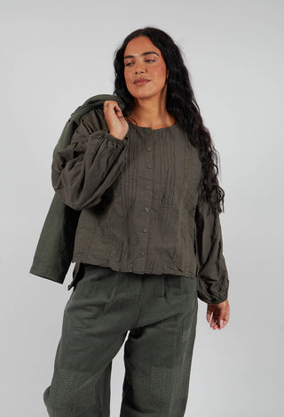 Odette Blouse in Forest Green