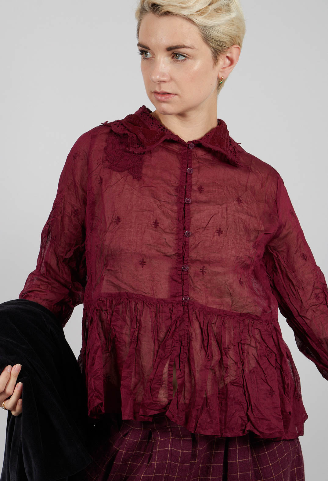 Parisa Blouse in Dark Plum