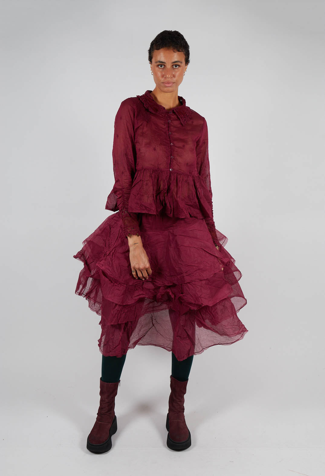 Parisa Blouse in Dark Plum