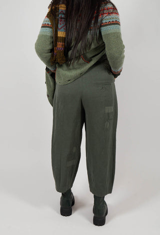 Botvi Twill Trousers in Forest Green