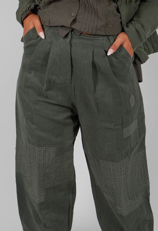 Botvi Twill Trousers in Forest Green