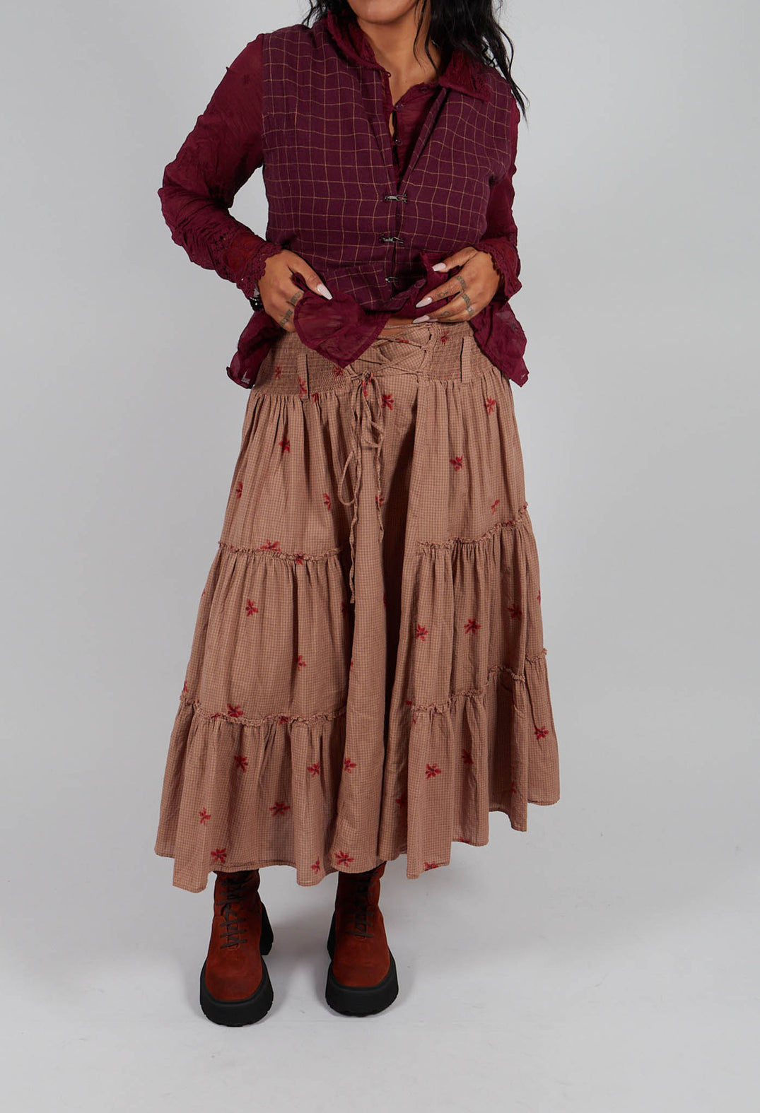 Margot Skirt in Dark Plum