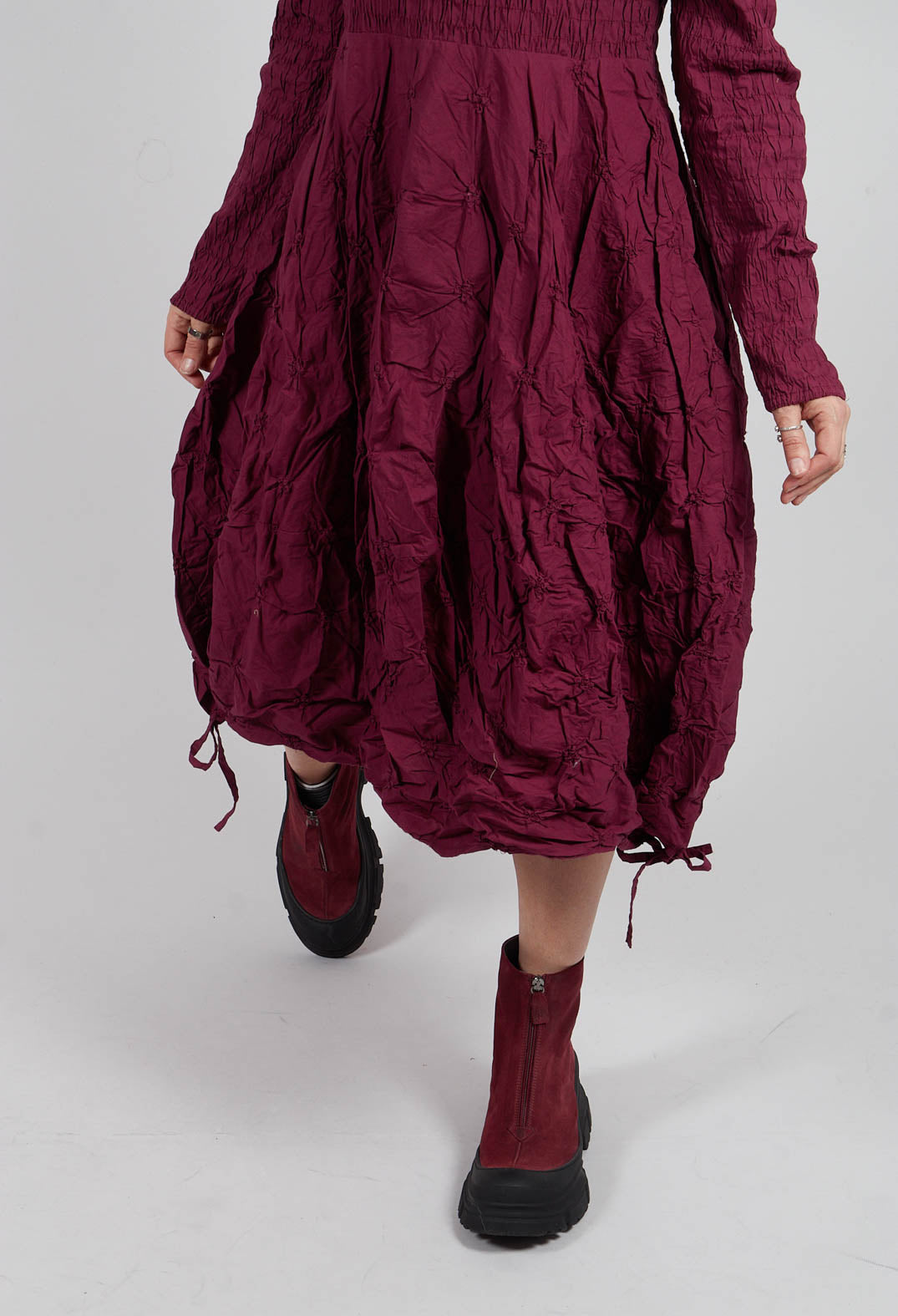 Claire Dress in Dark Plum