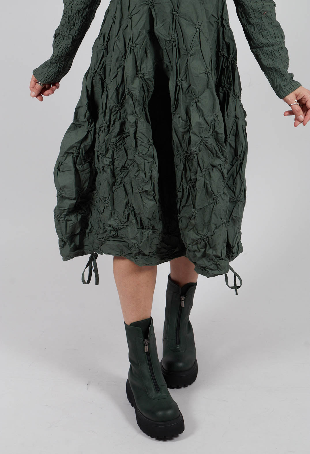 Claire Dress in Forest Green