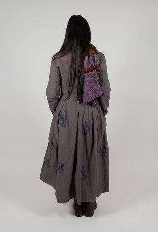 Jade Dress in Embroidered Cotton