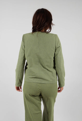 Anka Check Blouse in Small Green and Navy