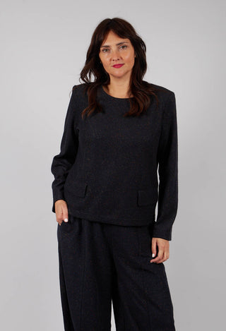 Anka Bottonato Blouse in Navy