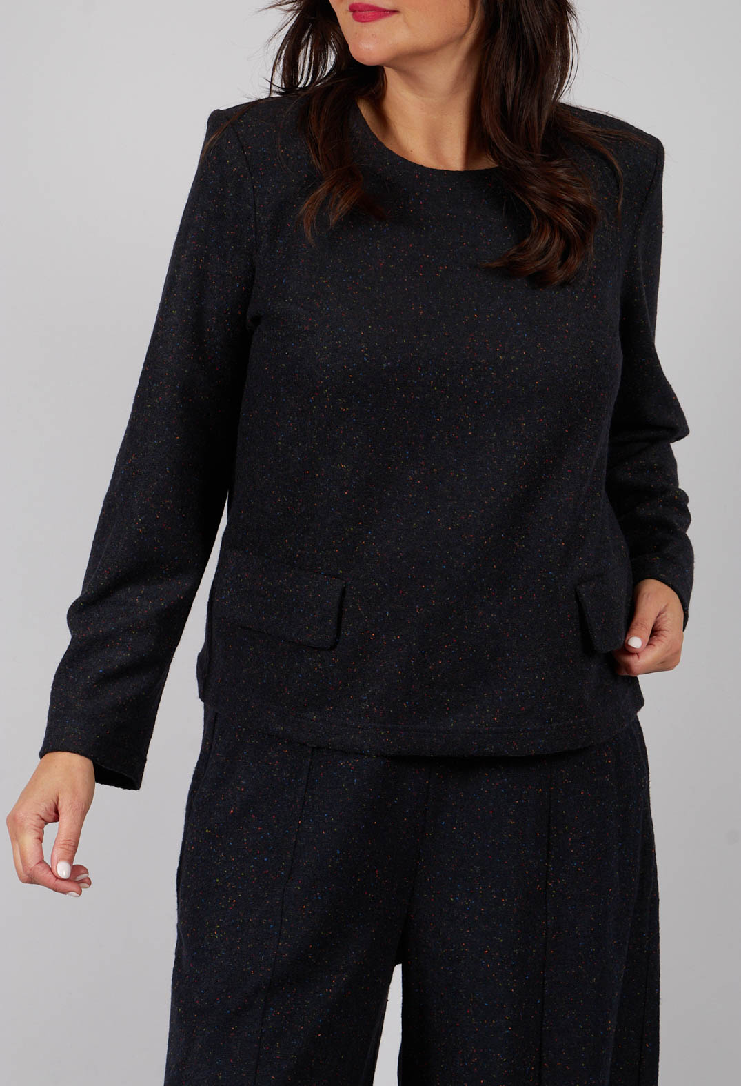 Anka Bottonato Blouse in Navy