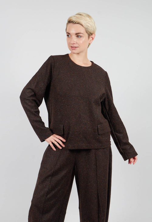Anka Bottonato Blouse in Brown