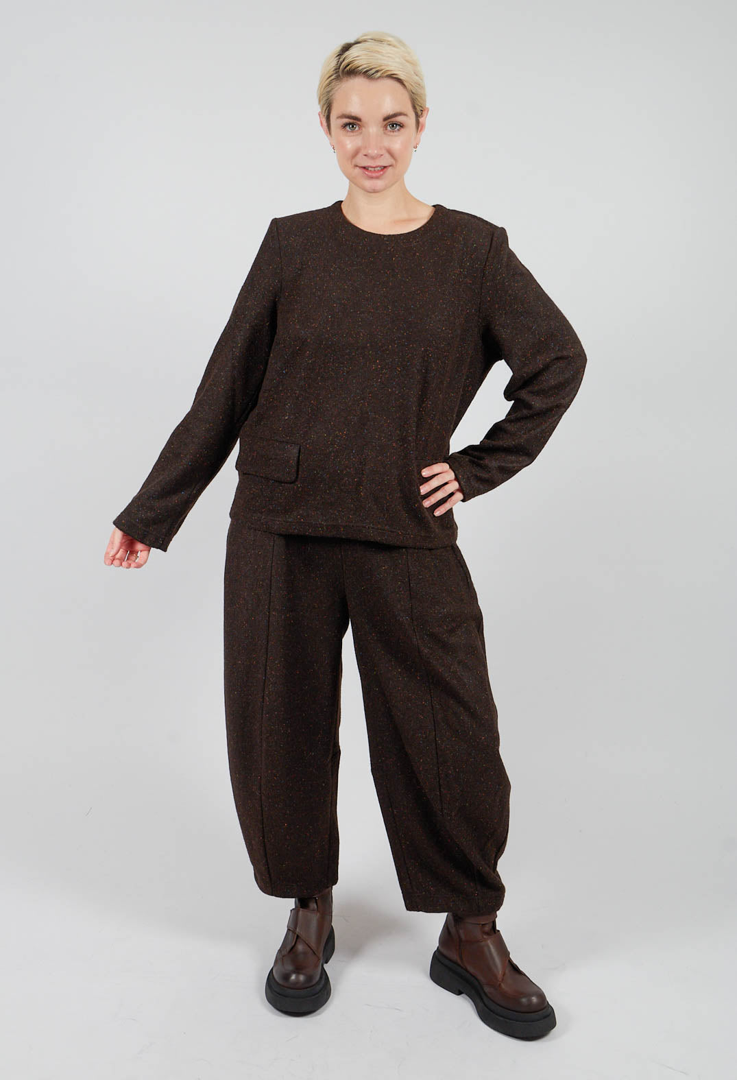 Anka Bottonato Blouse in Brown