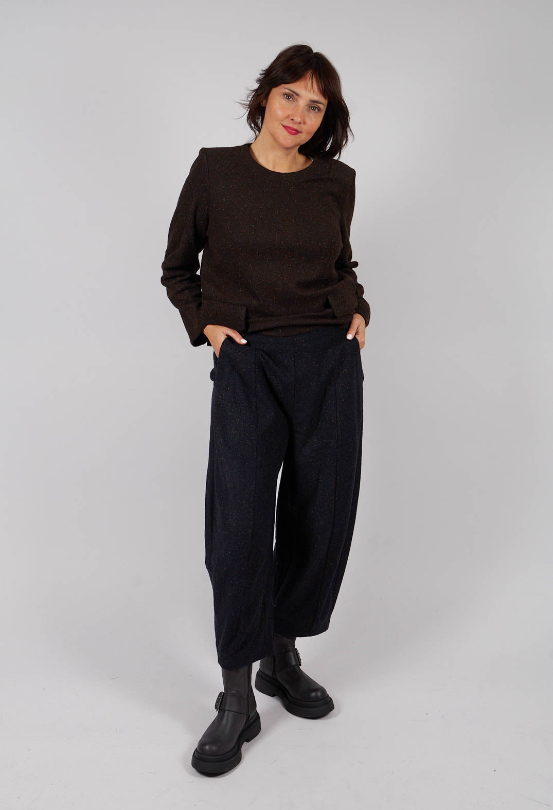 Natsuka Bottonato Trousers in Navy