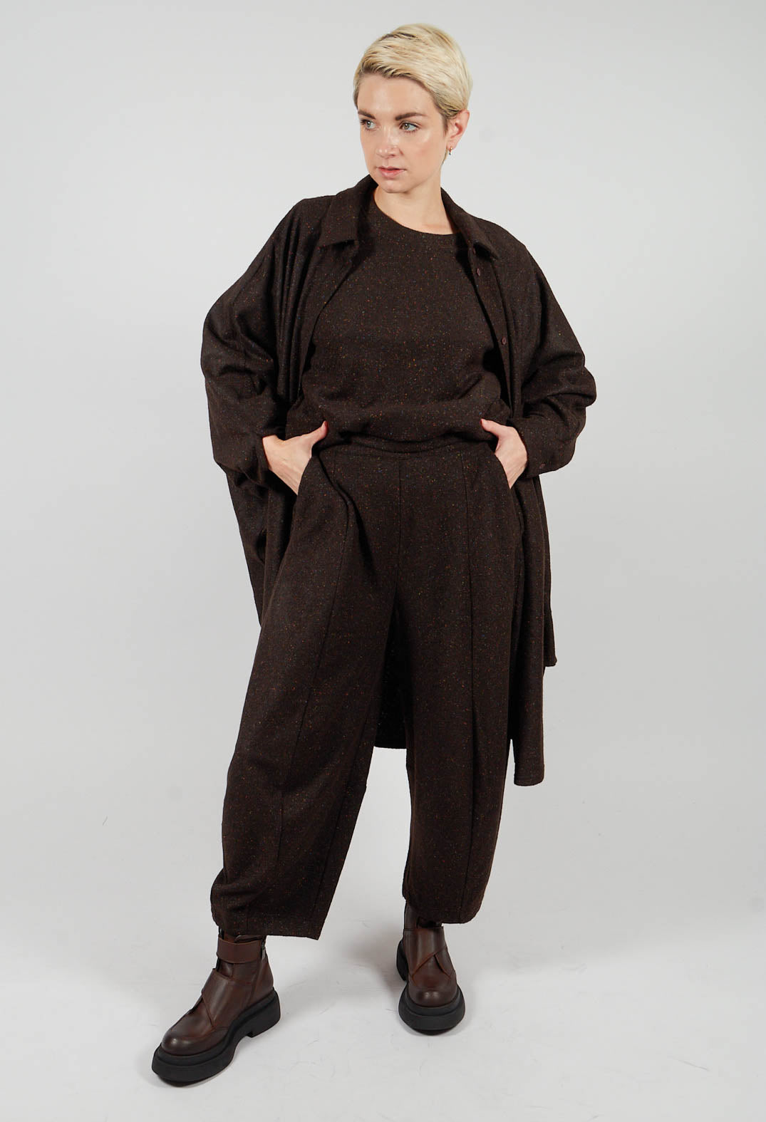 Natsuka Bottonato Trousers in Brown
