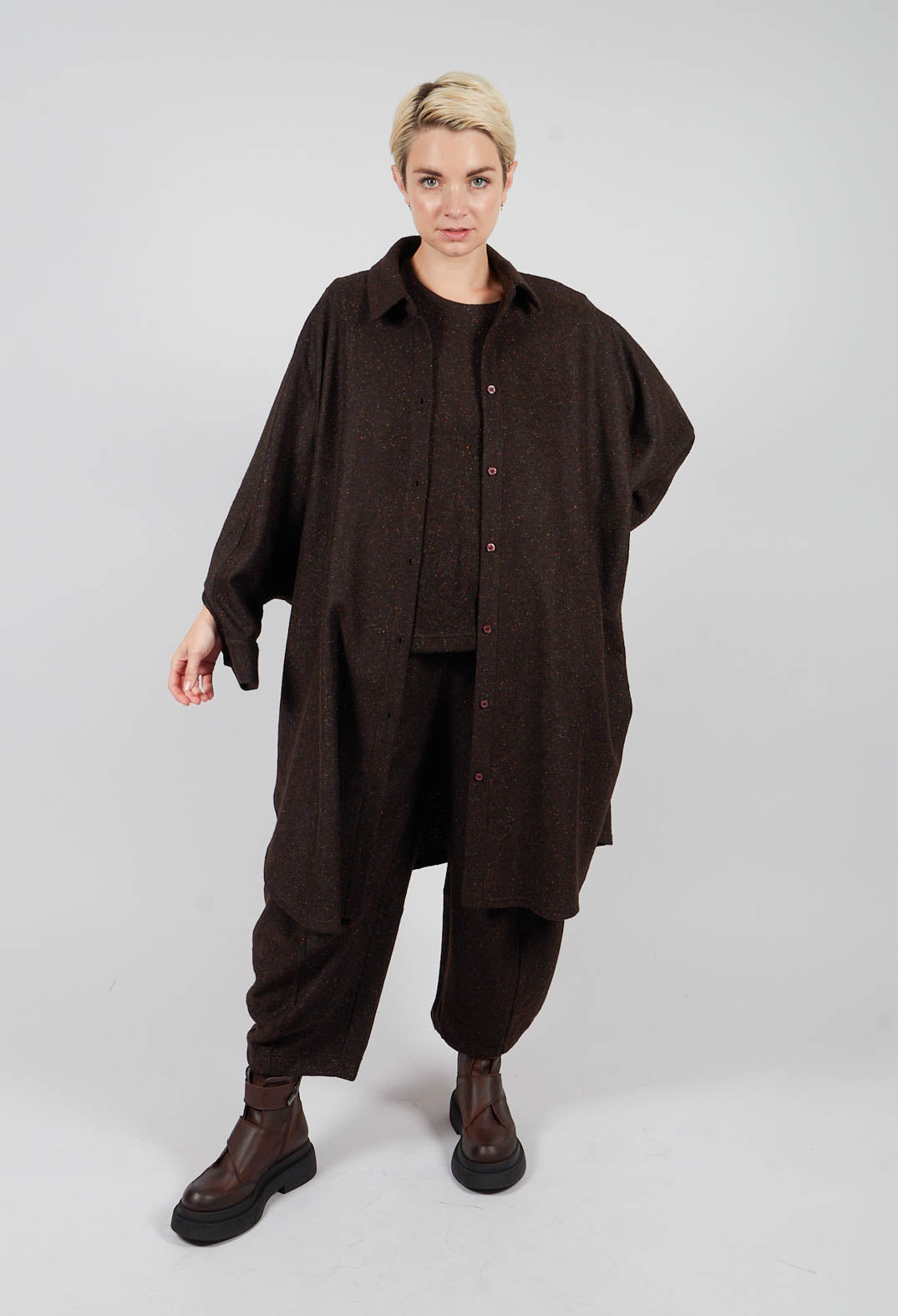 Orina Bottonato Jacket in Brown