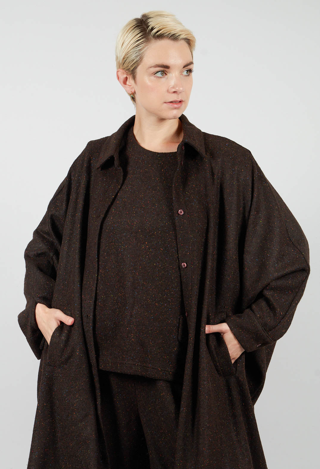 Orina Bottonato Jacket in Brown