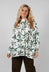 Collarless Shirt in Willow Leaf Print