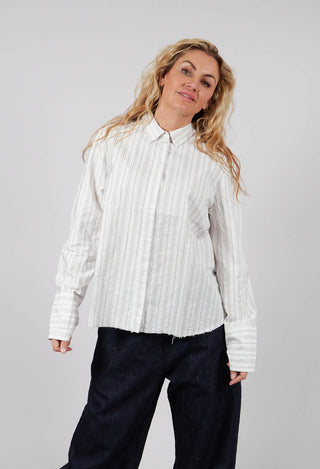 Cotton Shirt in Pearl Stripe