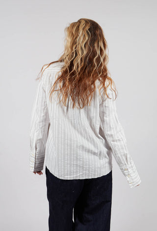 Cotton Shirt in Pearl Stripe