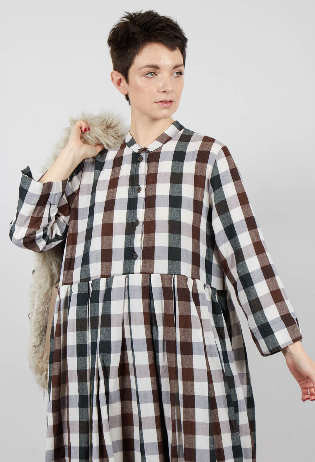 Button Up Dress in Country Check
