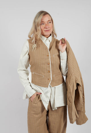 Ginette Gilet in Tan