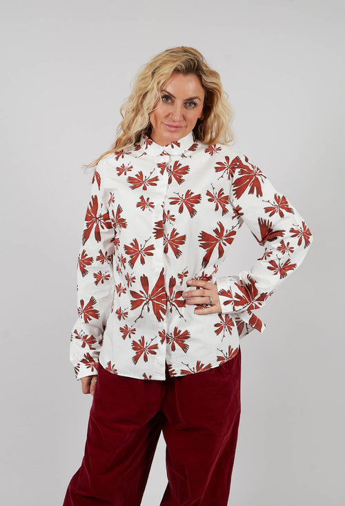 Christine Shirt in Red Flowers