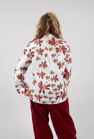 Christine Shirt in Red Flowers