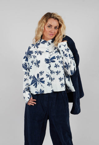 Cecile Shirt in Blue Flowers