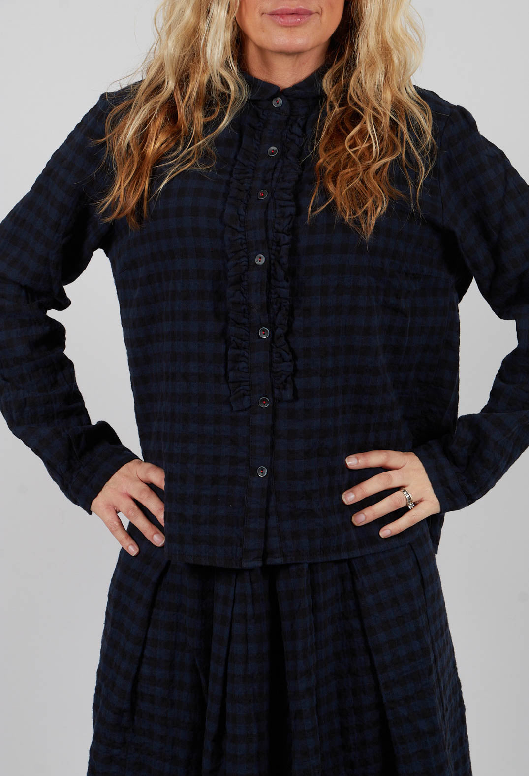 Suzette Shirt in Navy and Black